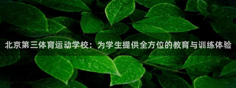 MK体育官方正版app开户：北京第三体育运动学校：为学生提供